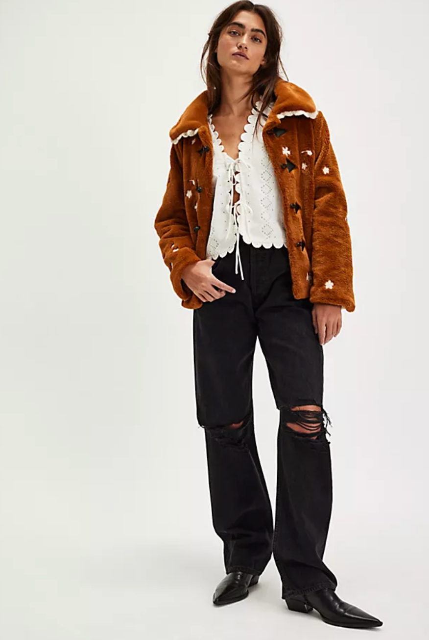 Eloise Fur Jacket | Tan