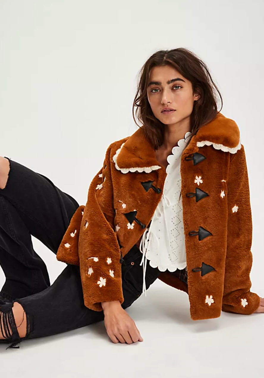 Eloise Fur Jacket | Tan