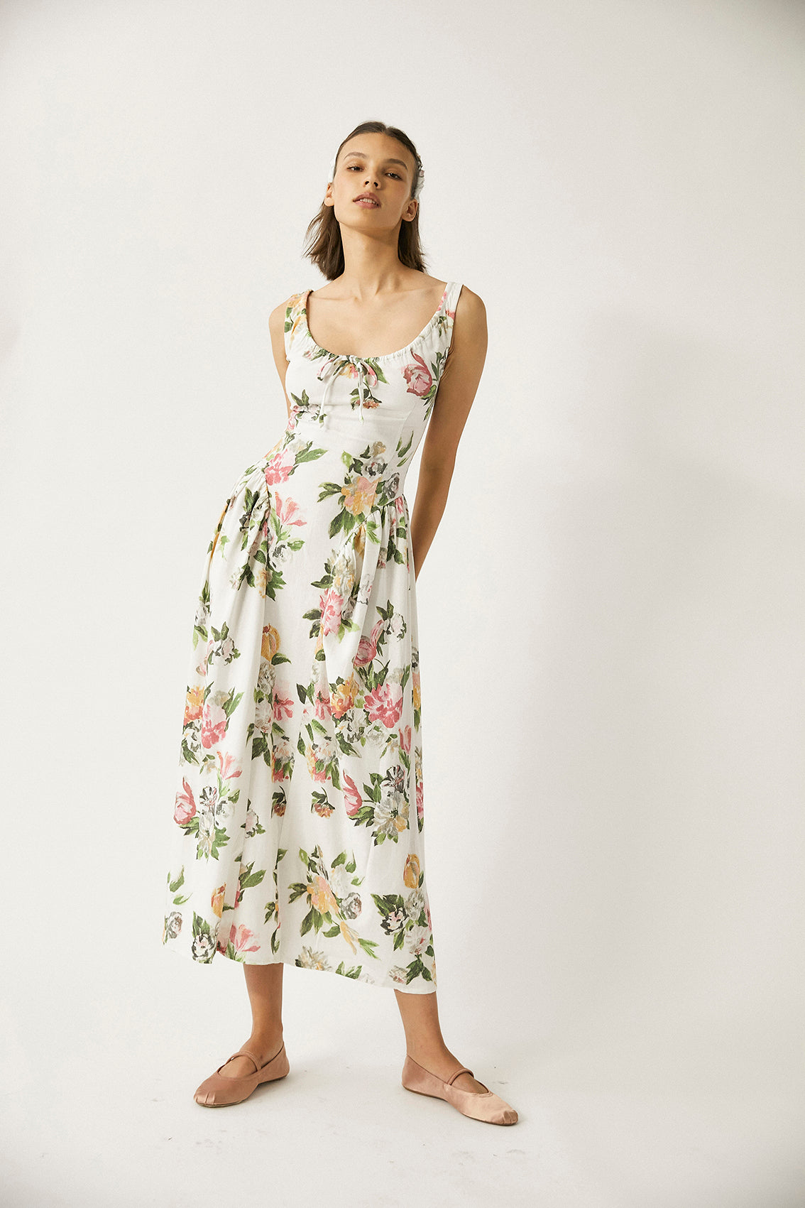 Shisha Linen Maxi Dress | Floral