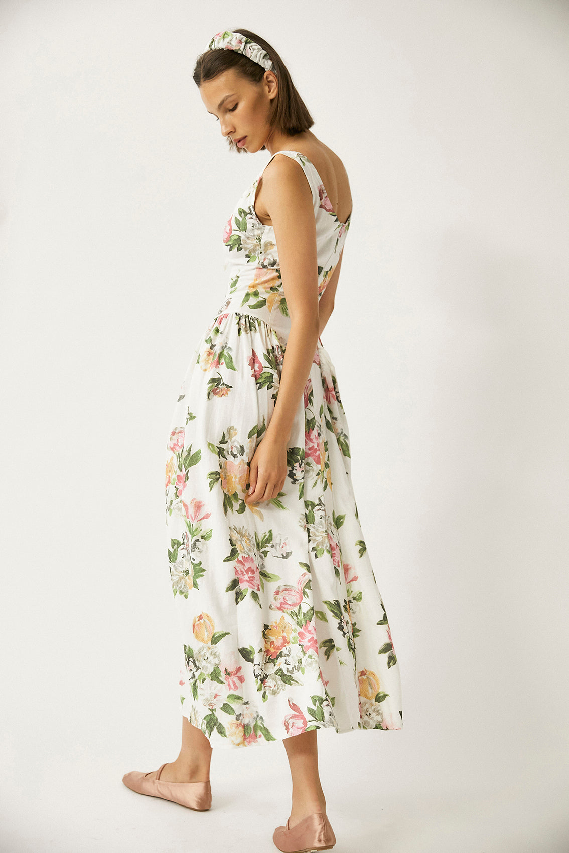 Shisha Linen Maxi Dress | Floral