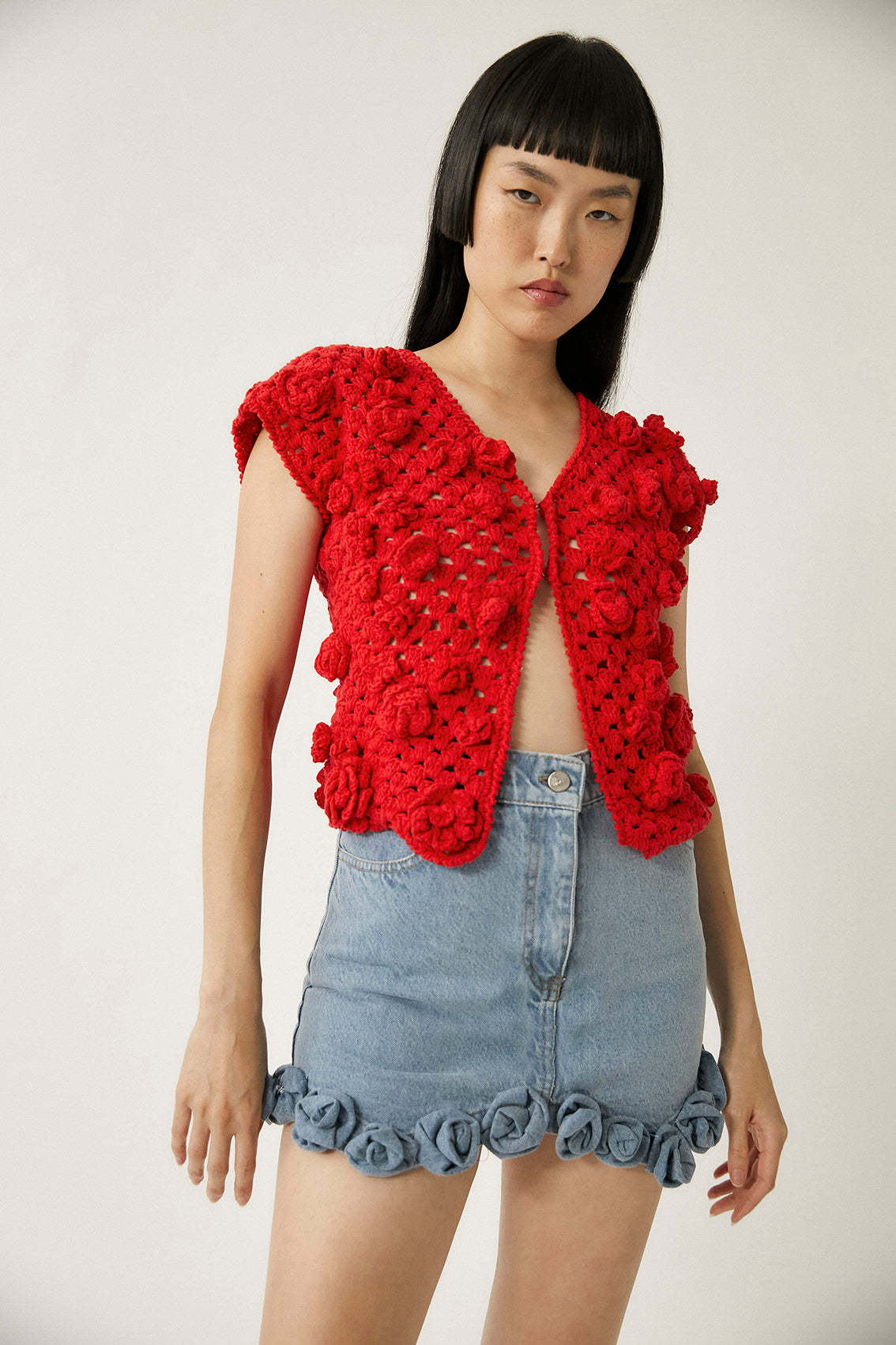 Palma Crochet Top | Red