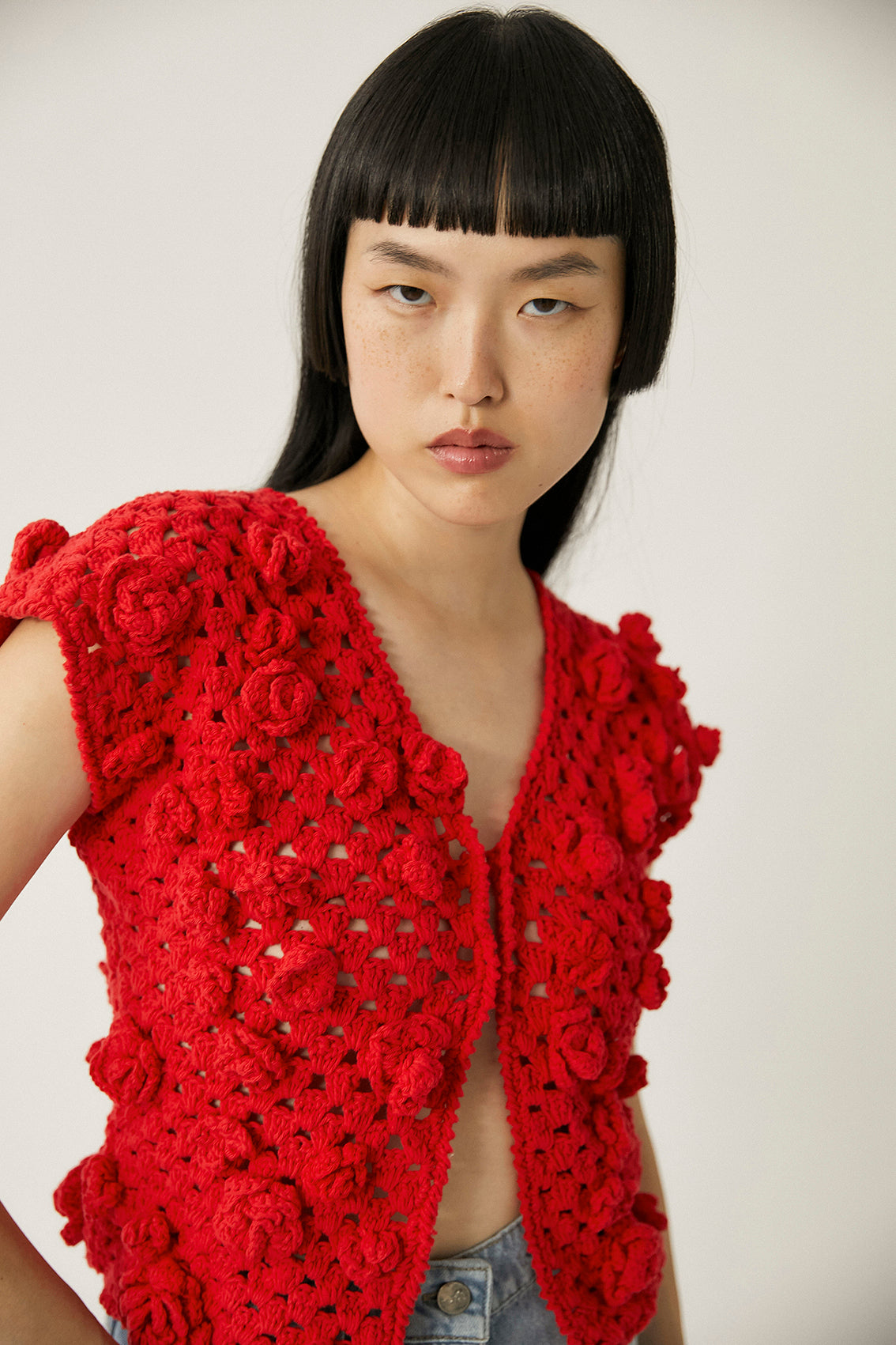 Palma Crochet Top | Red
