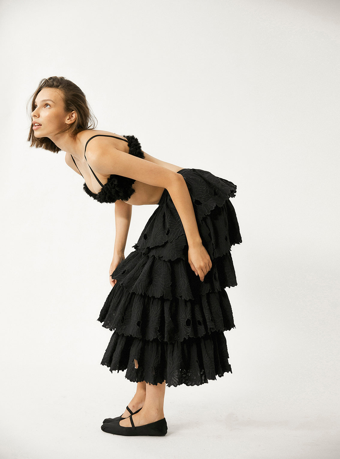 Tach Clothing | Ares Embroiderd Skirt | Black