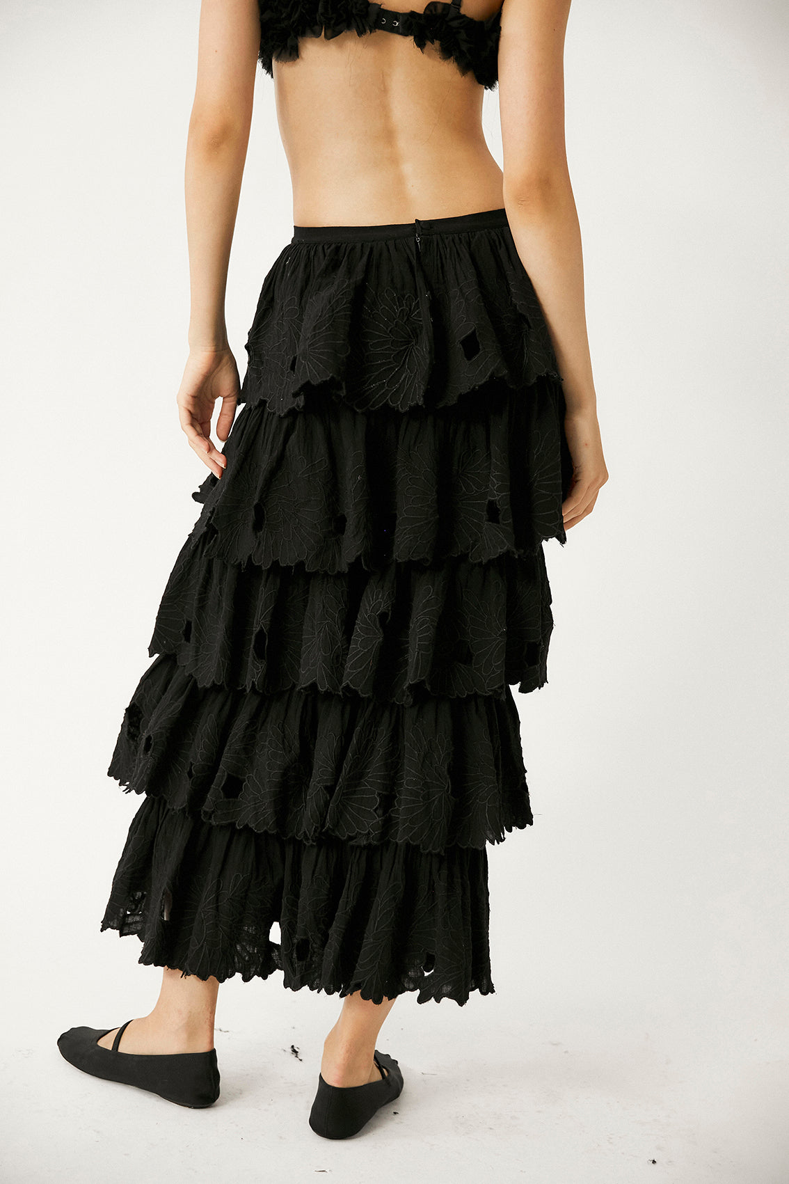 Tach Clothing | Ares Embroiderd Skirt | Black