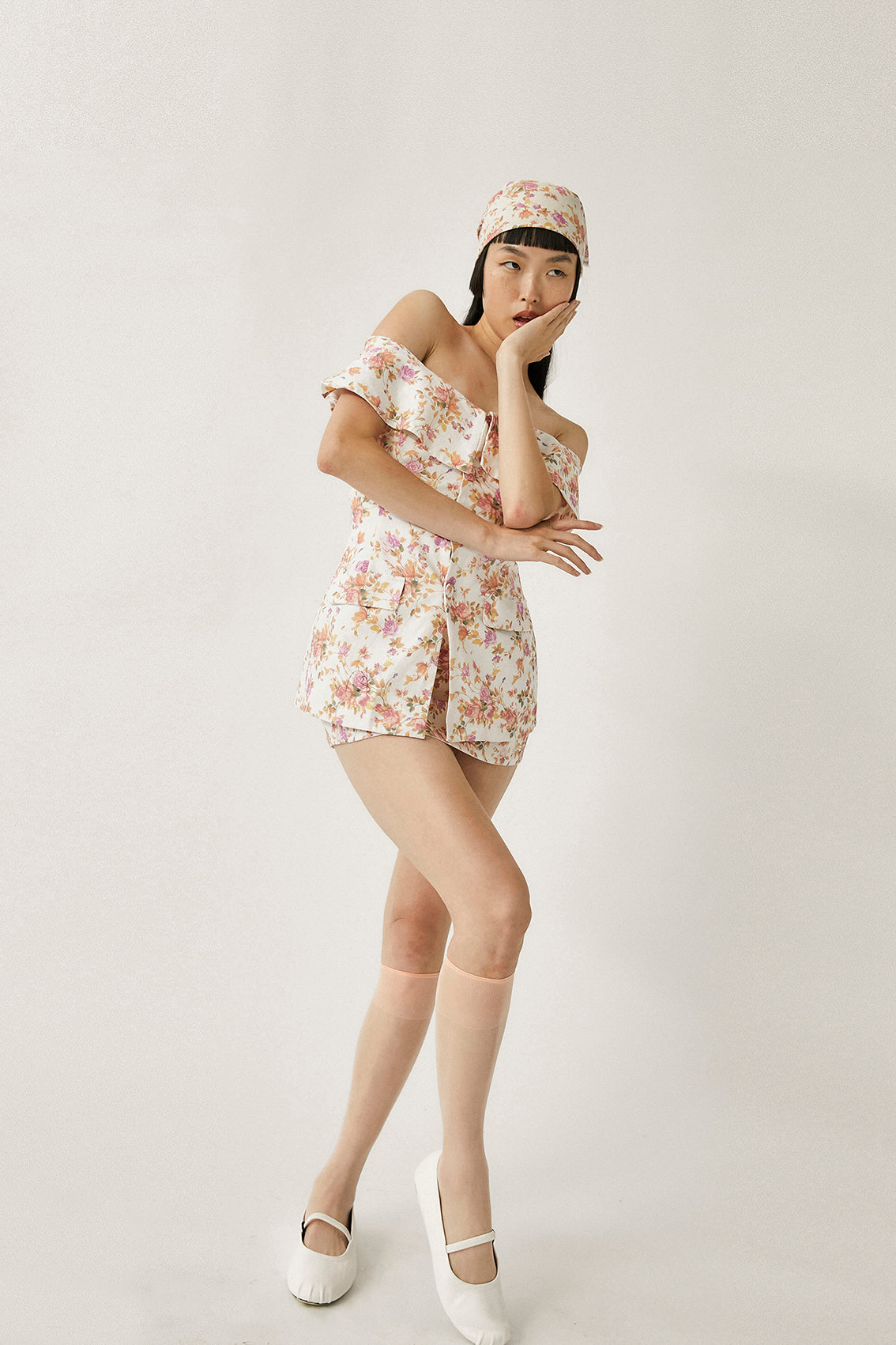 Rafflesia Linen Mini Skirt | Floral