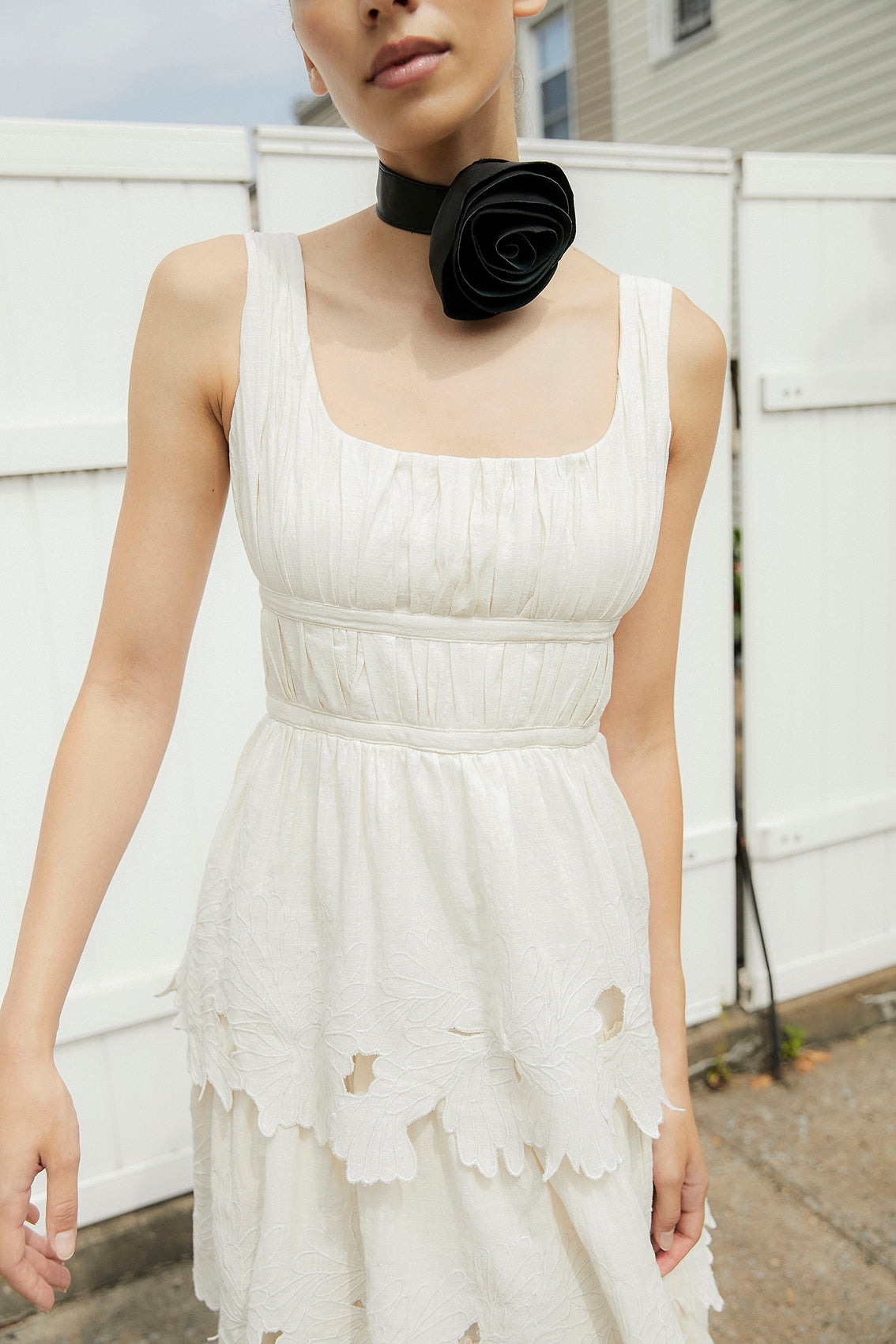 Magnolia Maxi Embroidered Dress | Ivory