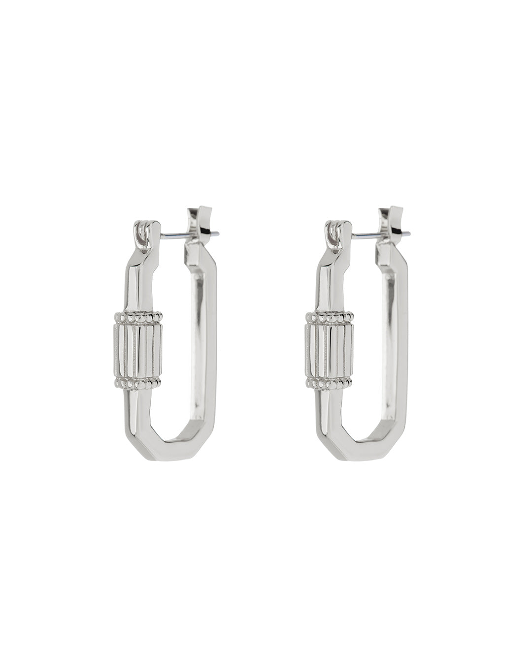 Carabiner Hoops- Silver
