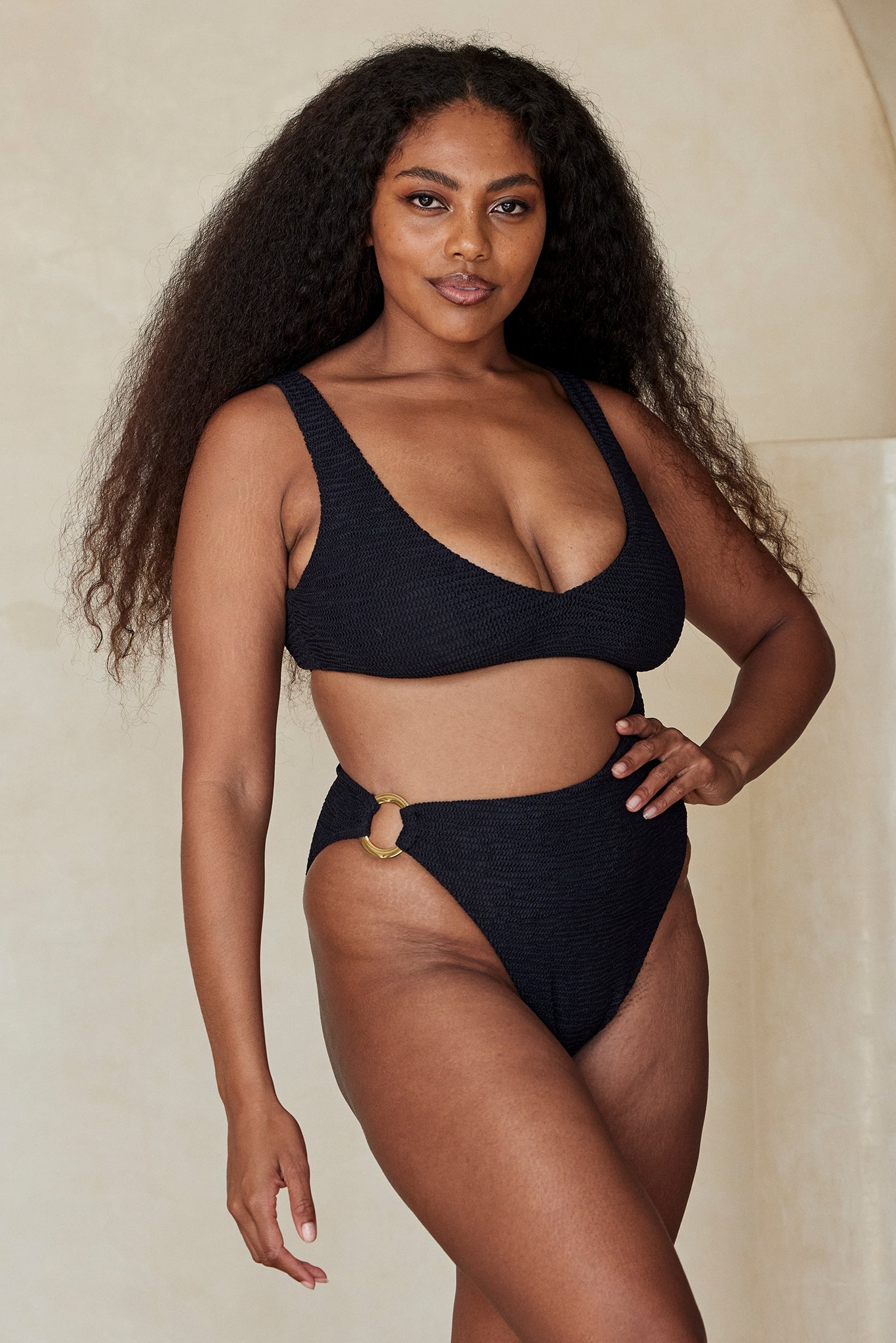 Monday Swim | St. Barth's One Piece | Black Crinkle