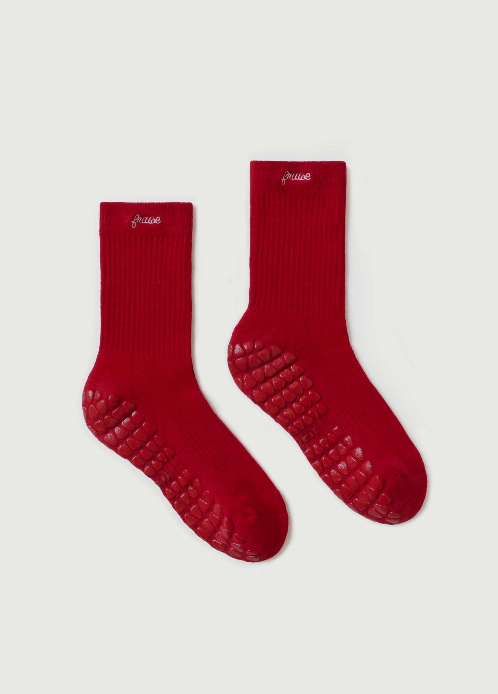 Cherry Script Grip Sock