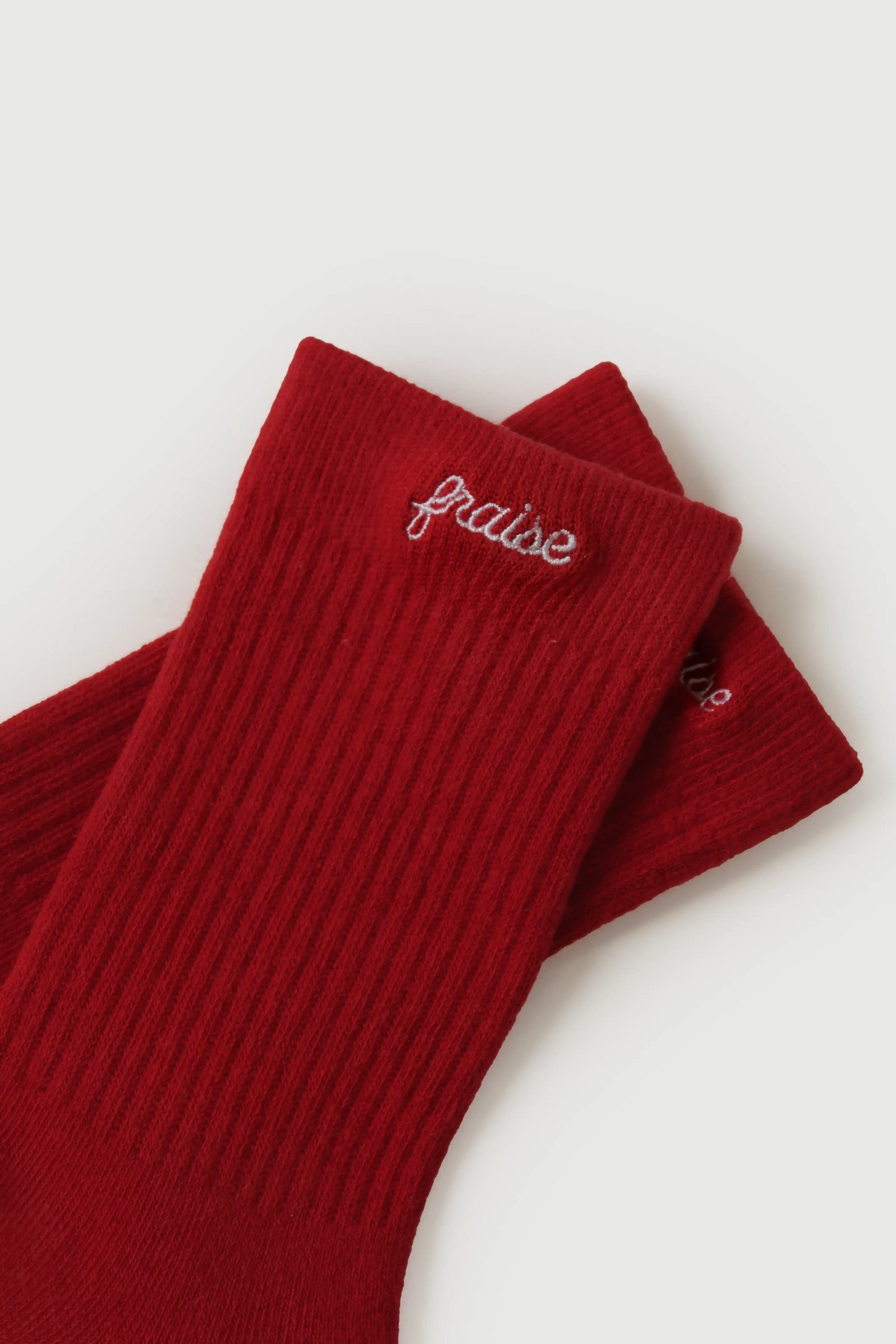 Cherry Script Grip Sock