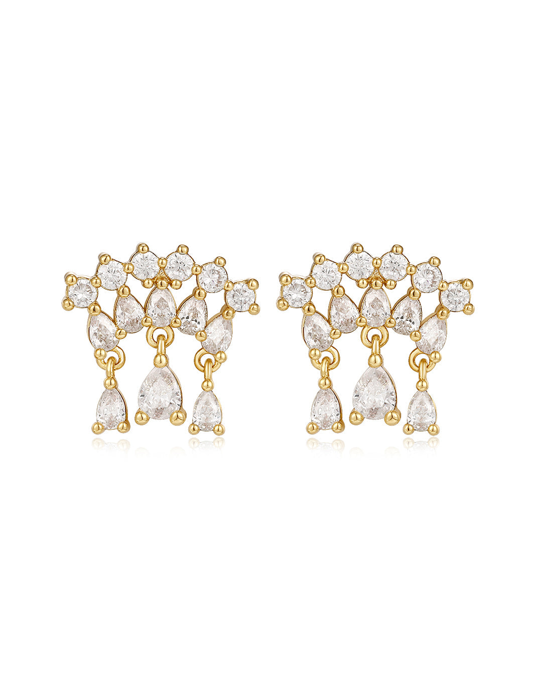 Colette Shaker Studs- Gold