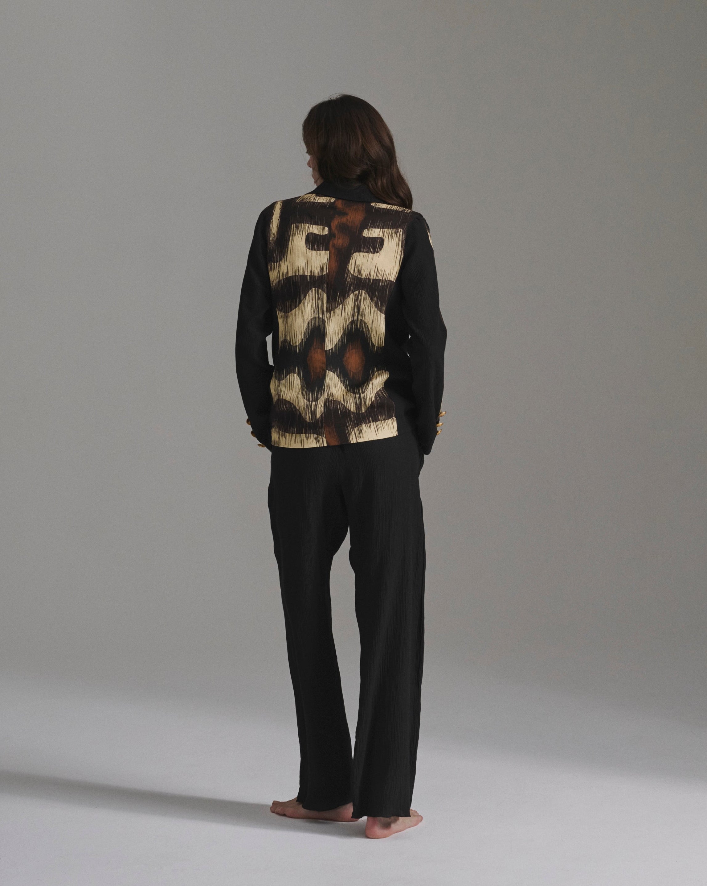 Santo Tomás Martellato Silk Pants / Black