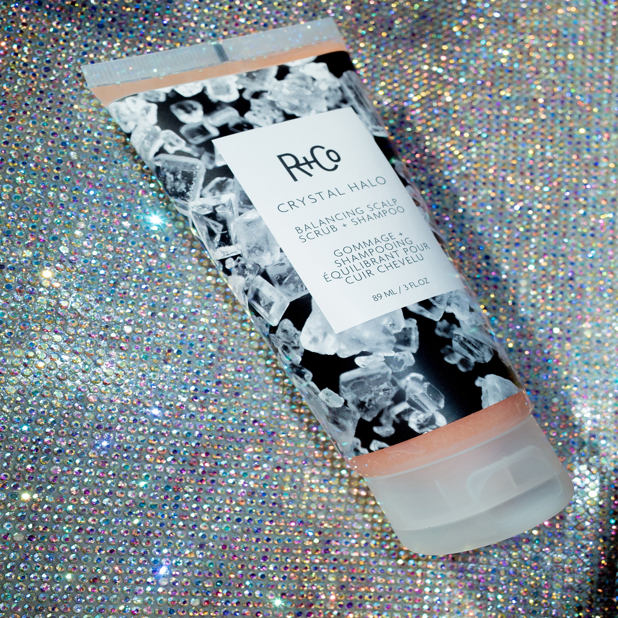 CRYSTAL HALO Balancing Scalp Scrub + Shampoo | R + Co