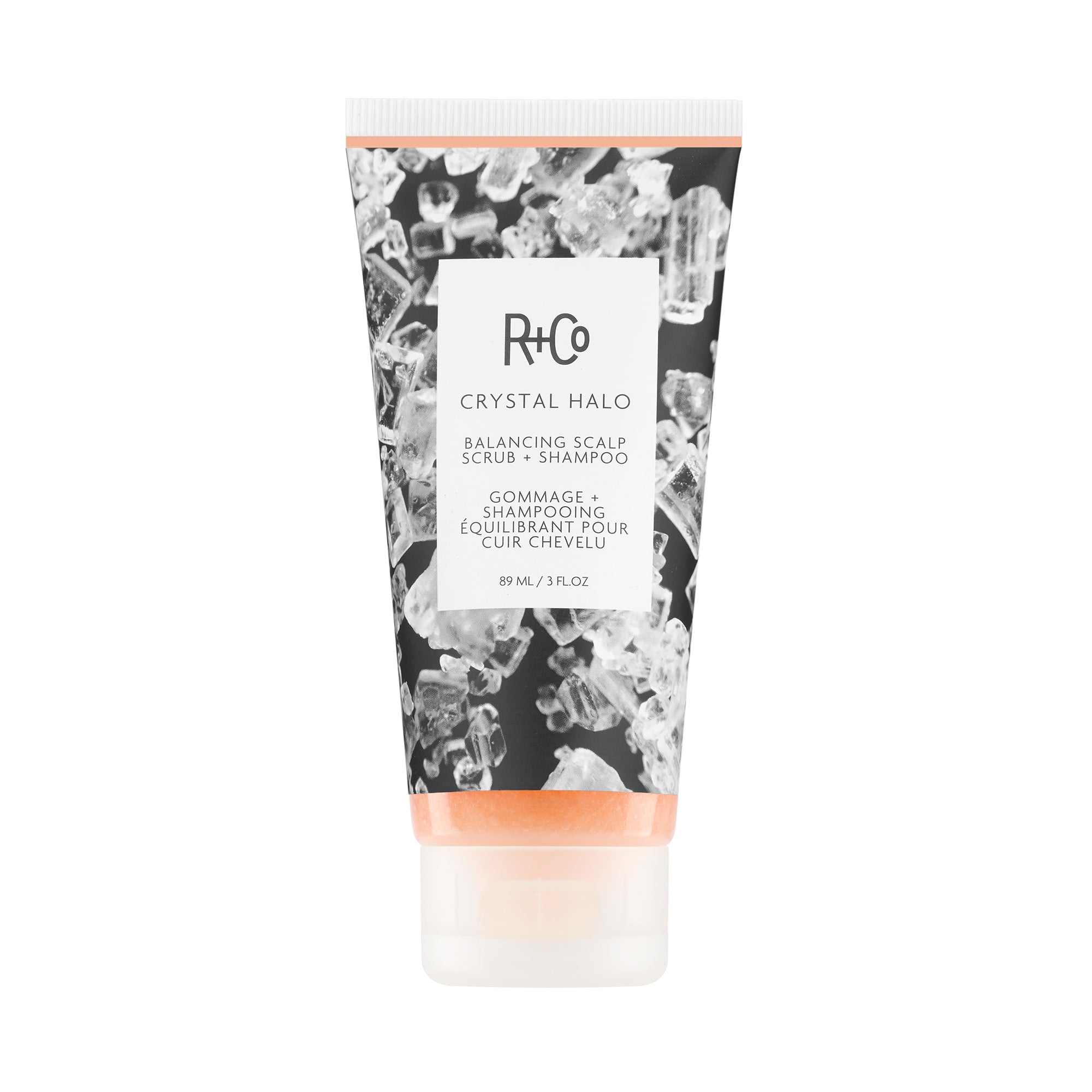 CRYSTAL HALO Balancing Scalp Scrub + Shampoo | R + Co