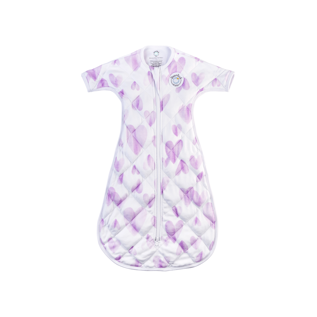 Bamboo Dream Weighted Transition Swaddle - Lavender Hearts