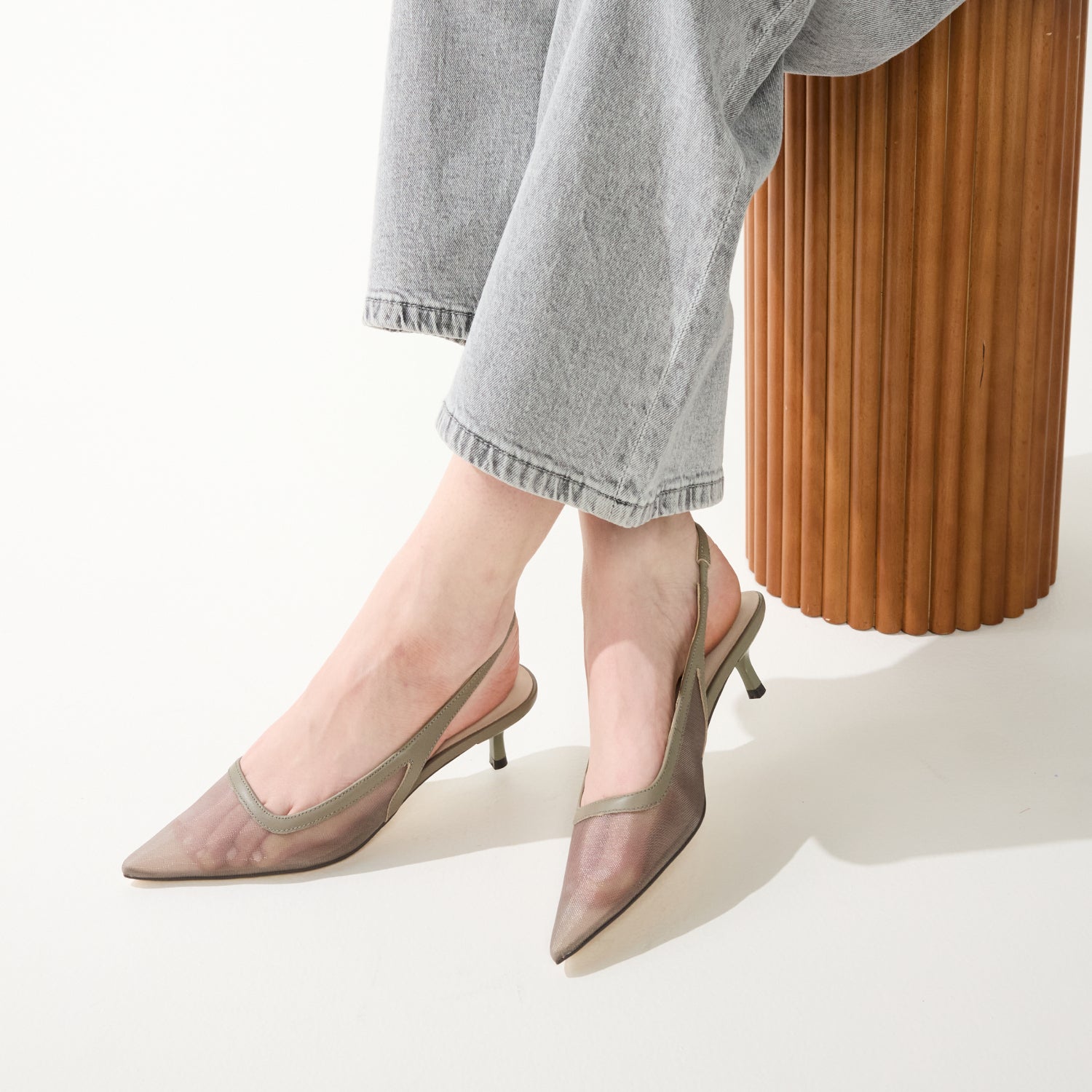 DELILAH IN TAUPE MESH - Yosi Samra  -