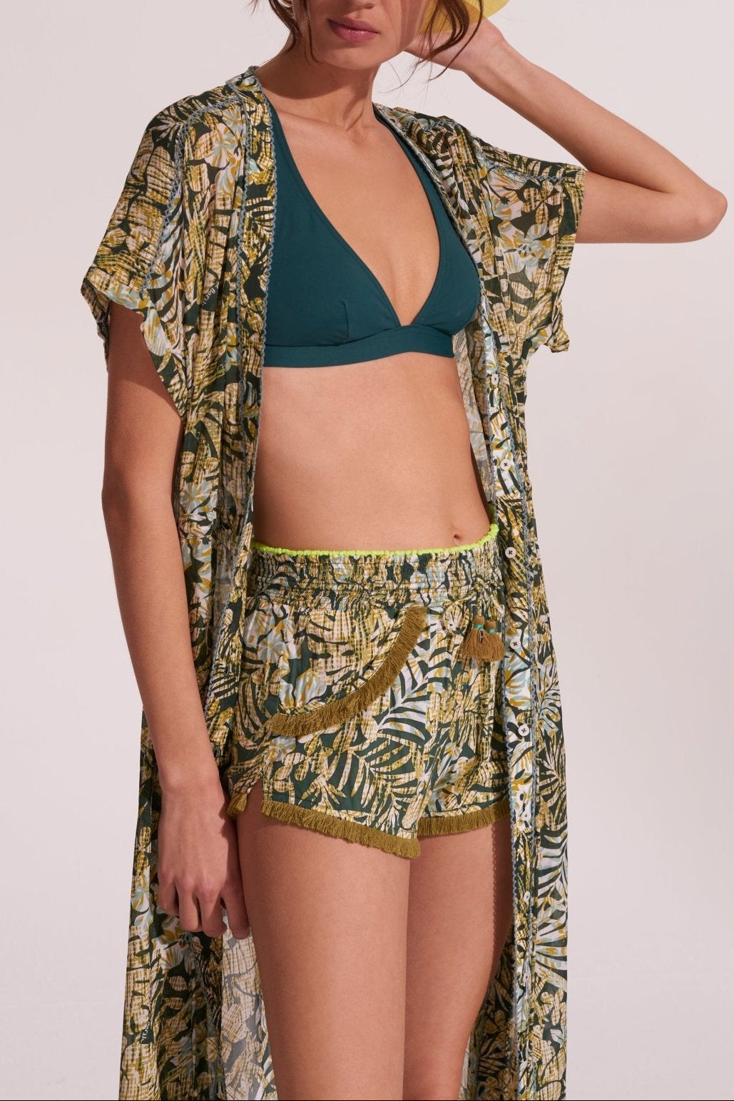 Boxer Lulu - Green Tropical - Poupette St Barth