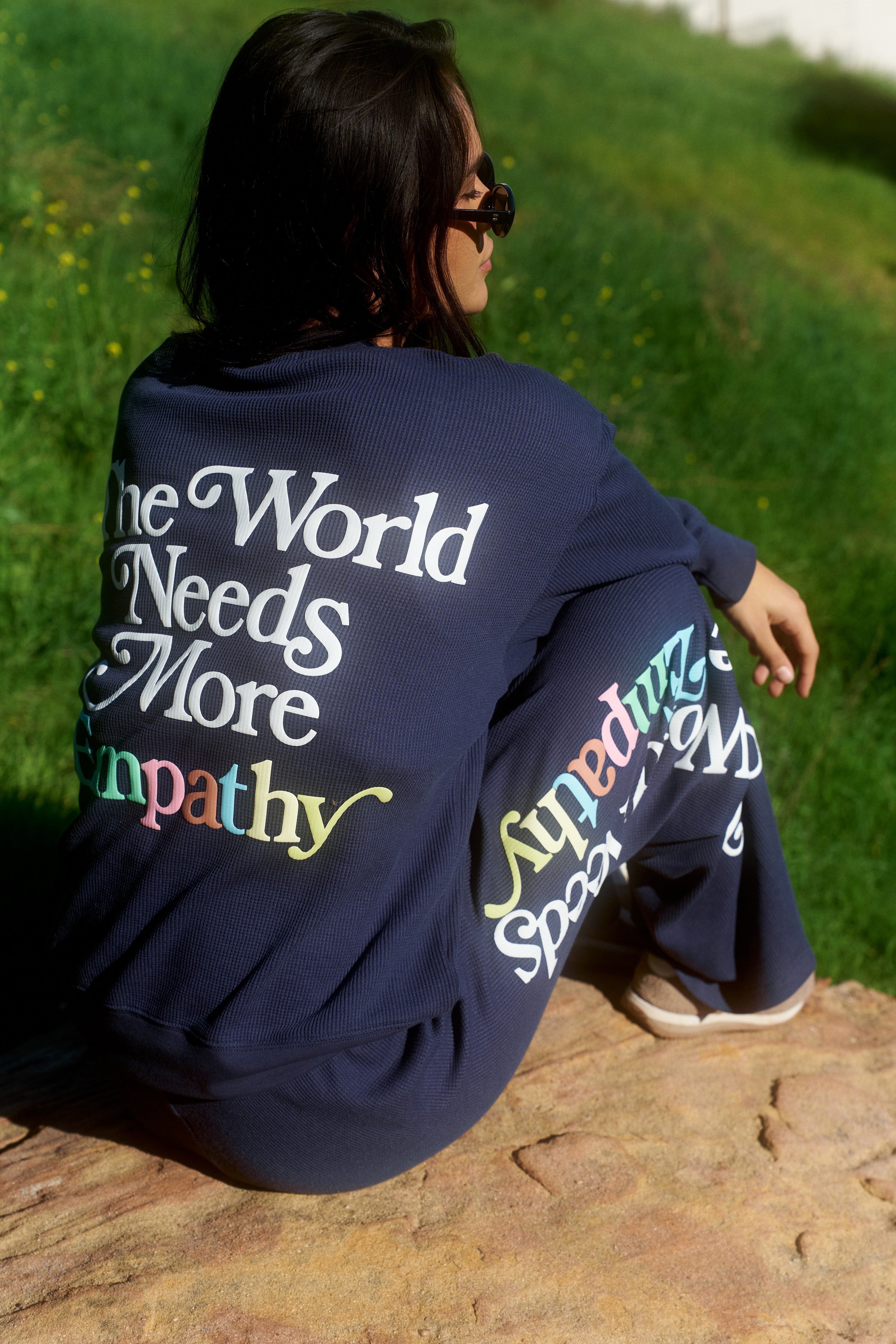 World Needs More Empathy Waffle Classic Crewneck