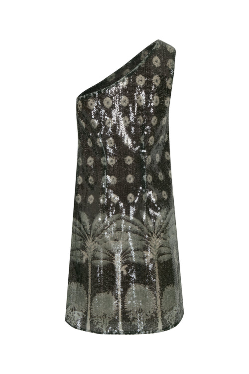 Antonella Sequins Mini Dress / Green