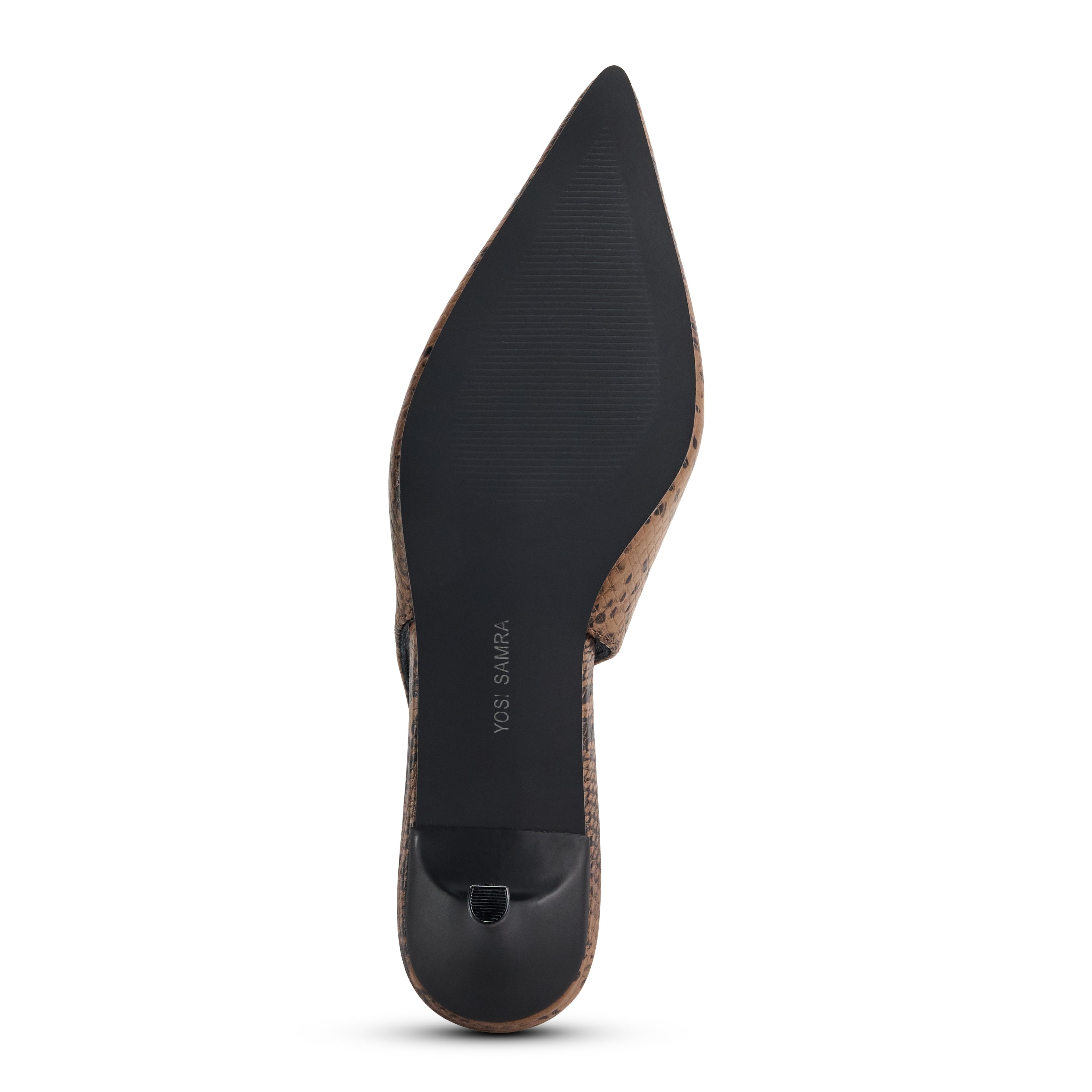 Delilah in Chocolate Snake Leather - Yosi Samra  - Women's Heels