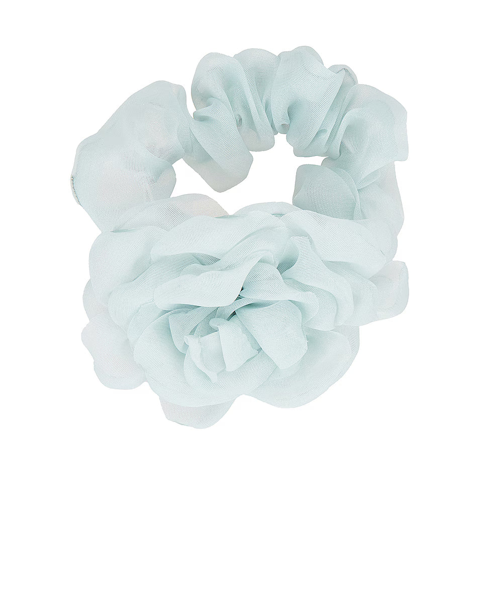 Camellia Scrunchie in Pale Blue