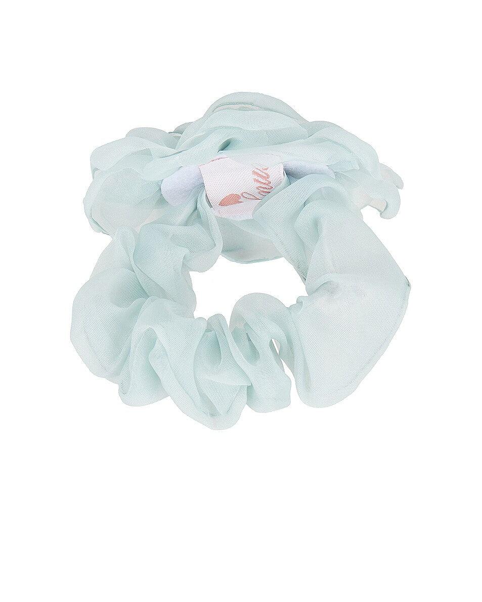 Camellia Scrunchie in Pale Blue