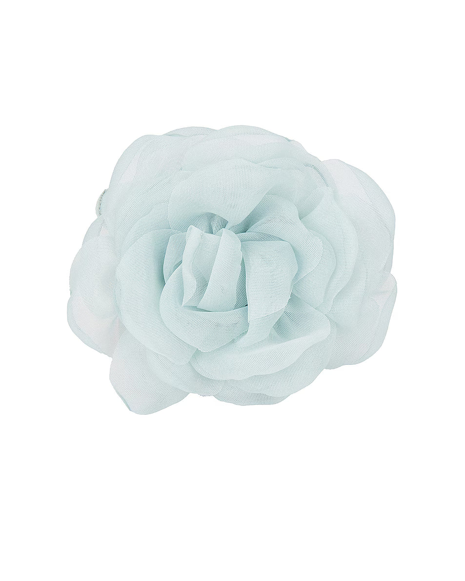 Camellia Scrunchie in Pale Blue