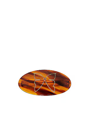 Ponytail Barrette in Tortoise Butterfly