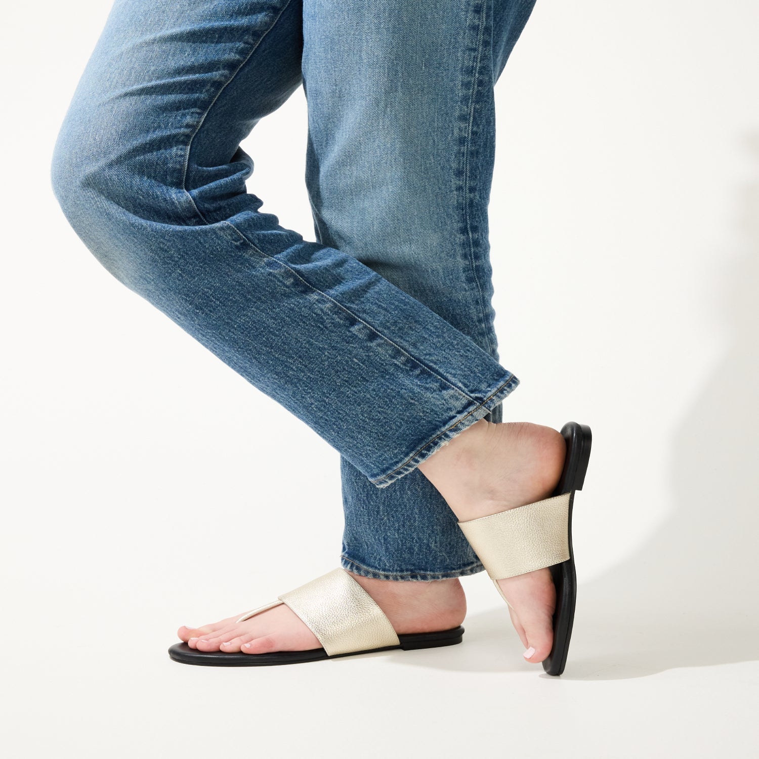ELLA IN GOLD METALLIC LEATHER - Yosi Samra  -