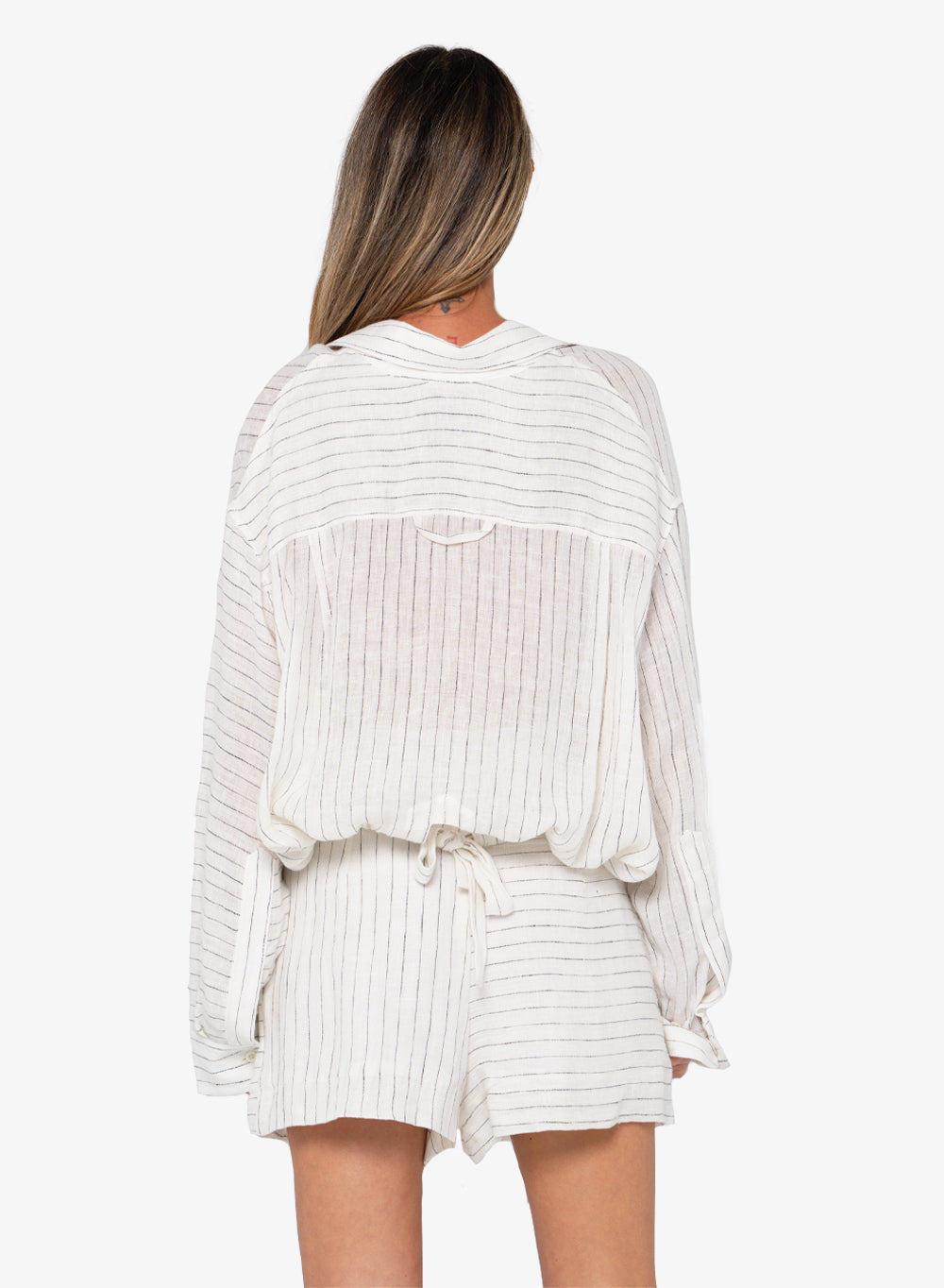 Emery Top (Black white stripe)