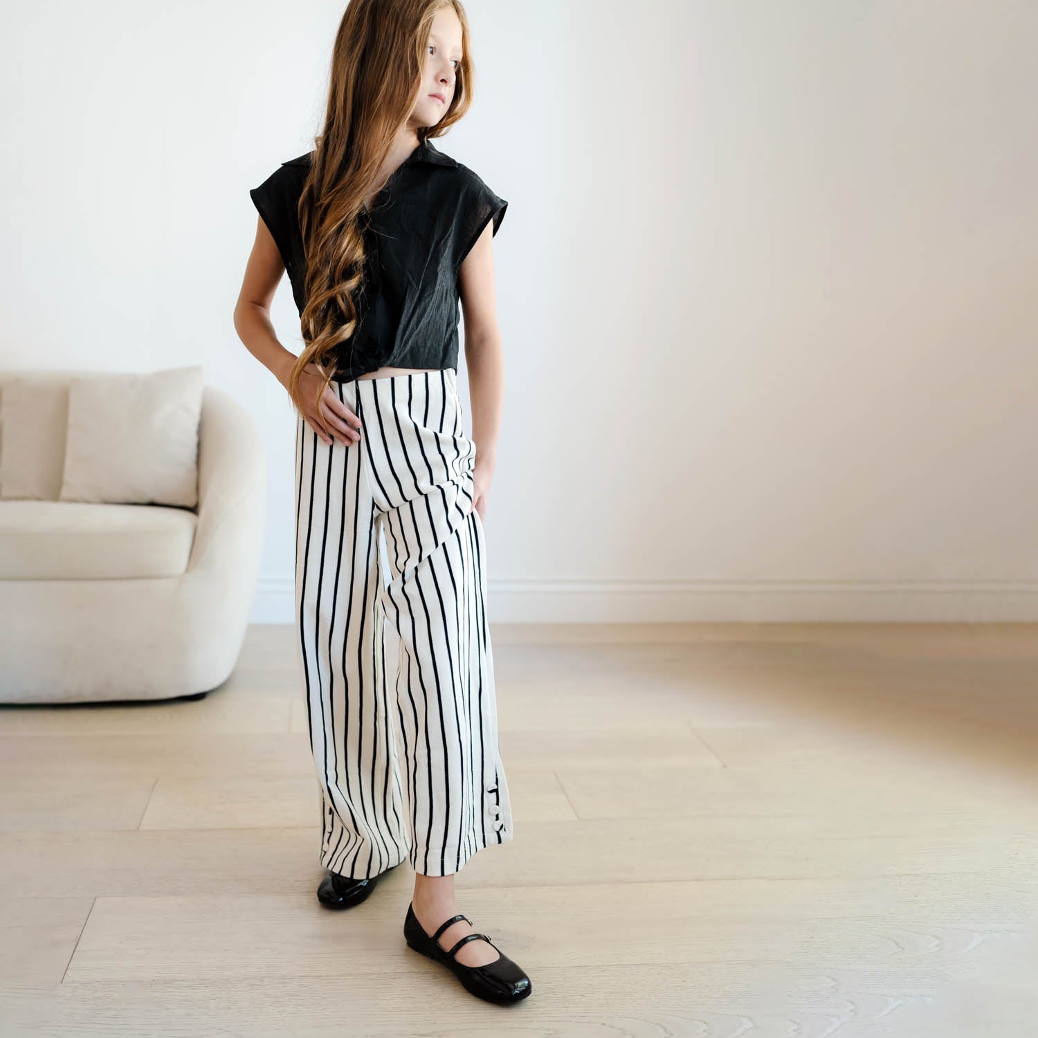 Miss Mary Flat in Black Patent - Kids - Yosi Samra  - Kids' Flats