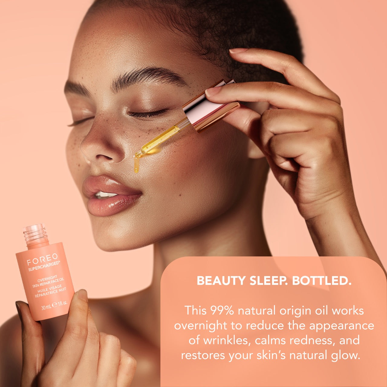 FOREO SUPERCHARGED Overnight Skin Repair Face Oil 30mL