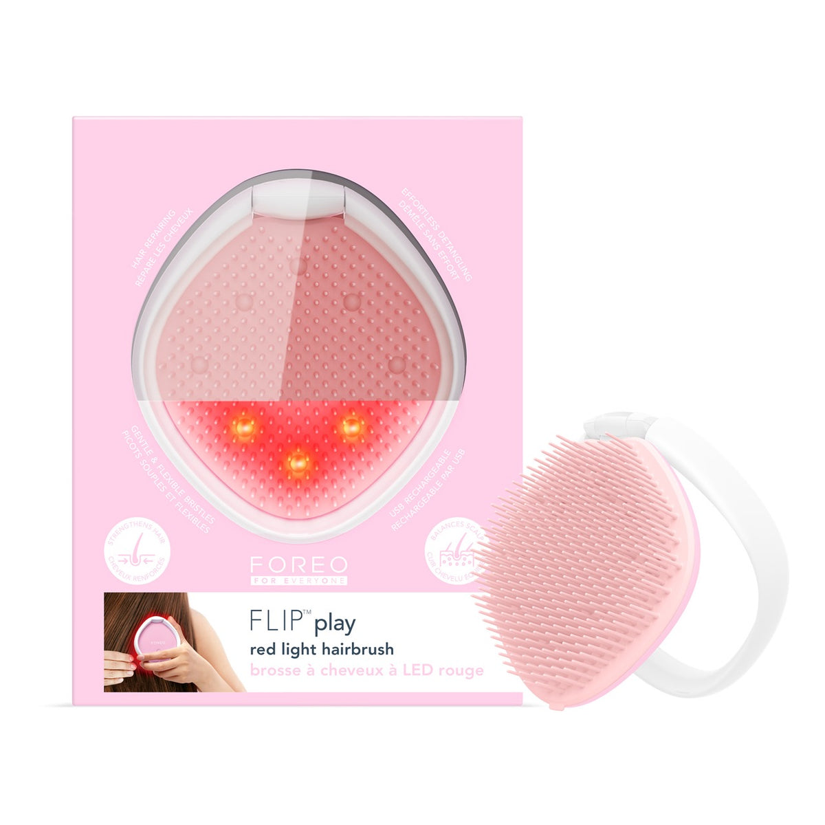 FLIP play red light hairbrush Tickle Me Pink!