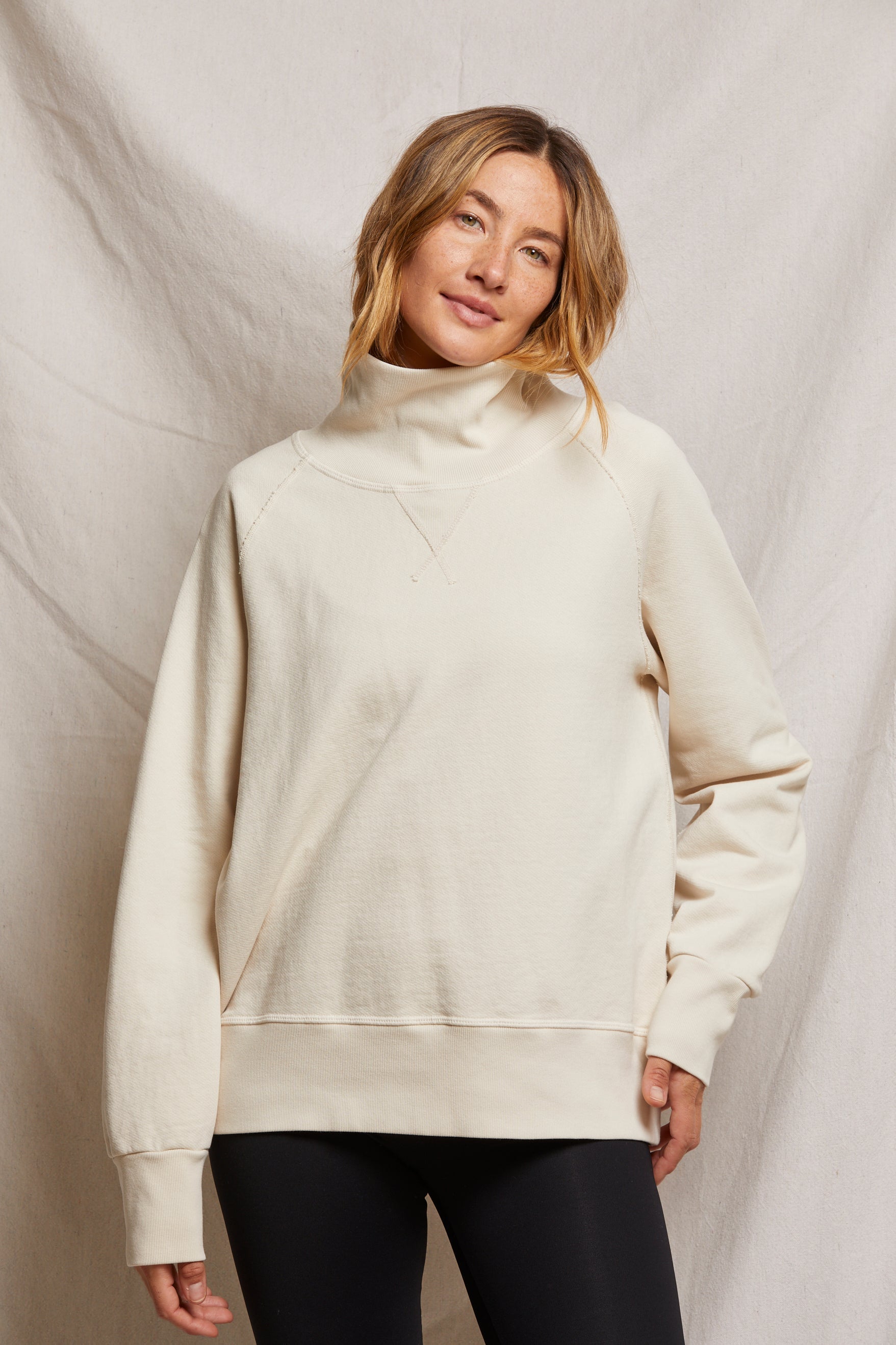 faris fleece oversized turtleneck | sugar