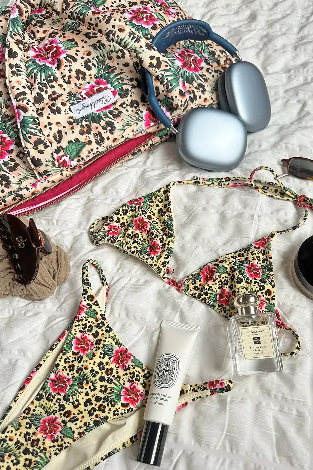 Quilted Tote Bag / Feline Flora FINAL SALE