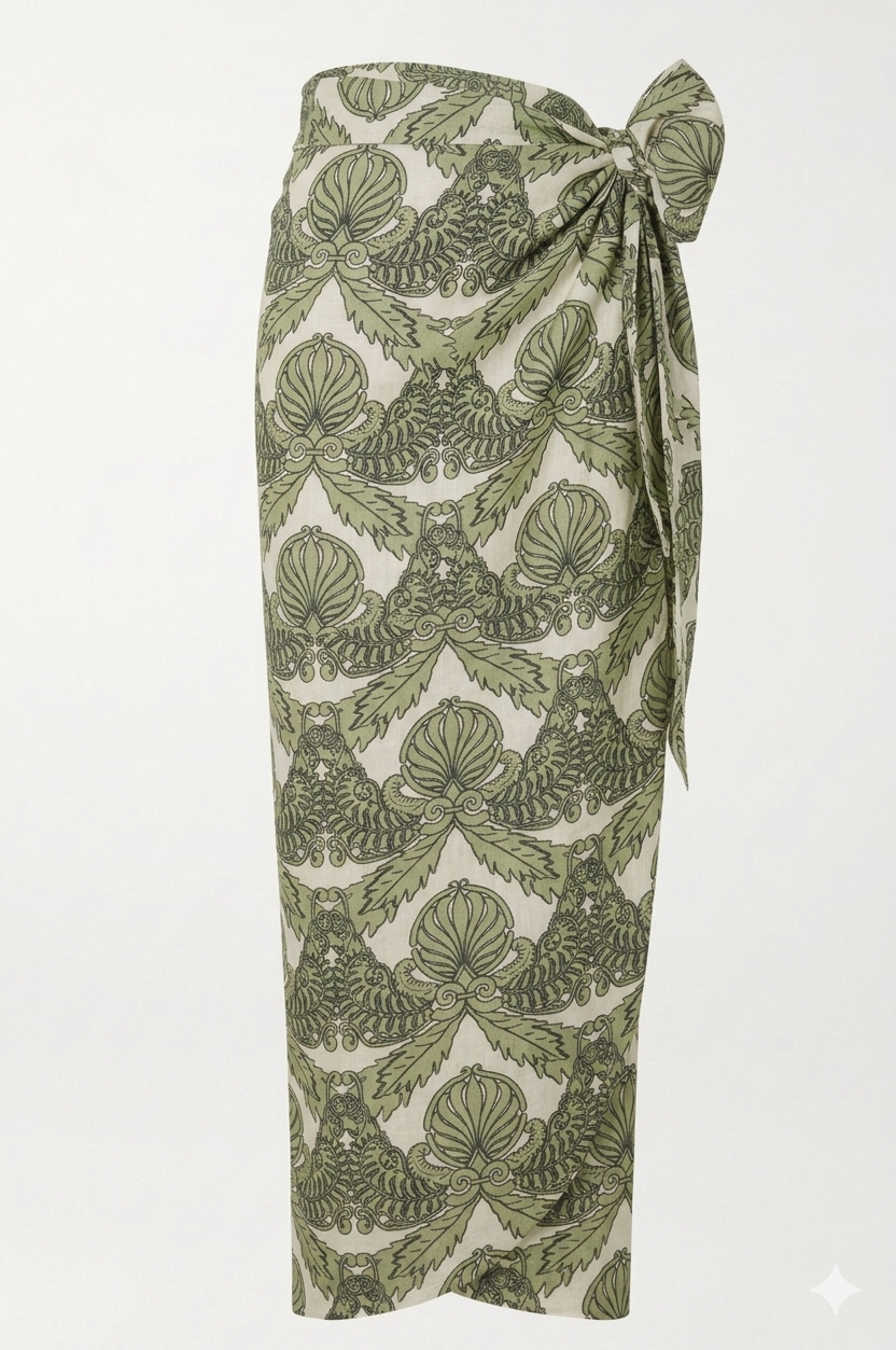 Mapara Linen Skirt / Salvia Exclusivo