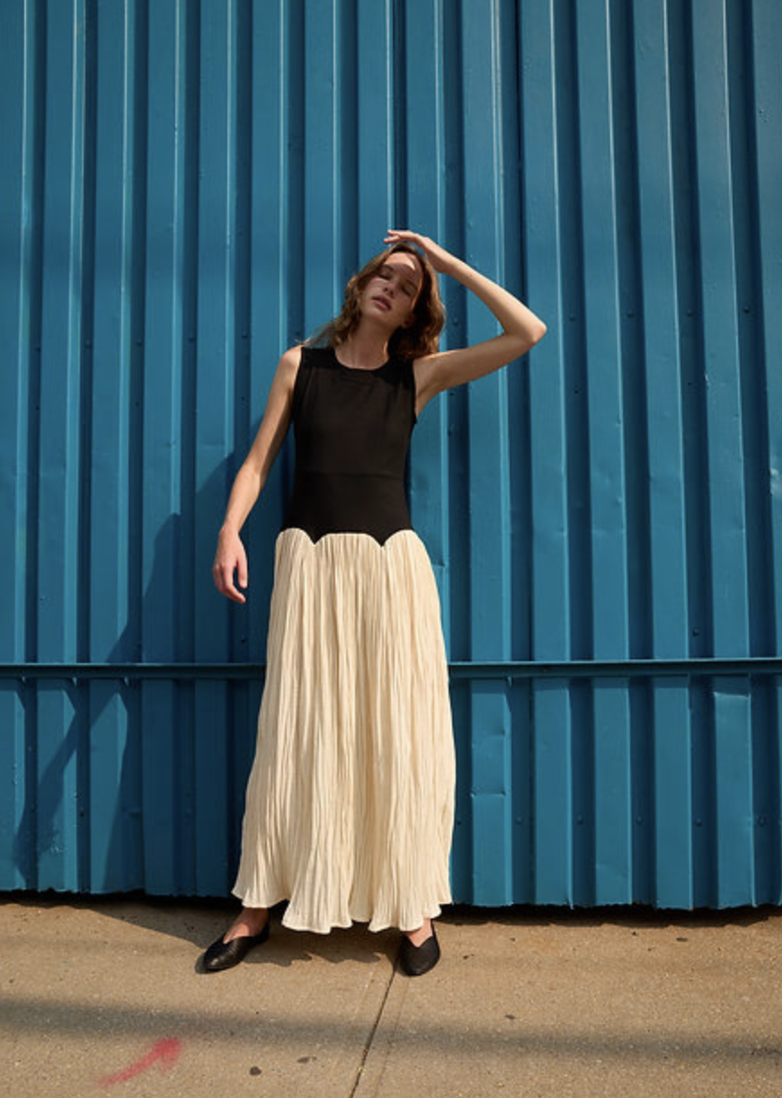 Giovva Dress | Black & Beige