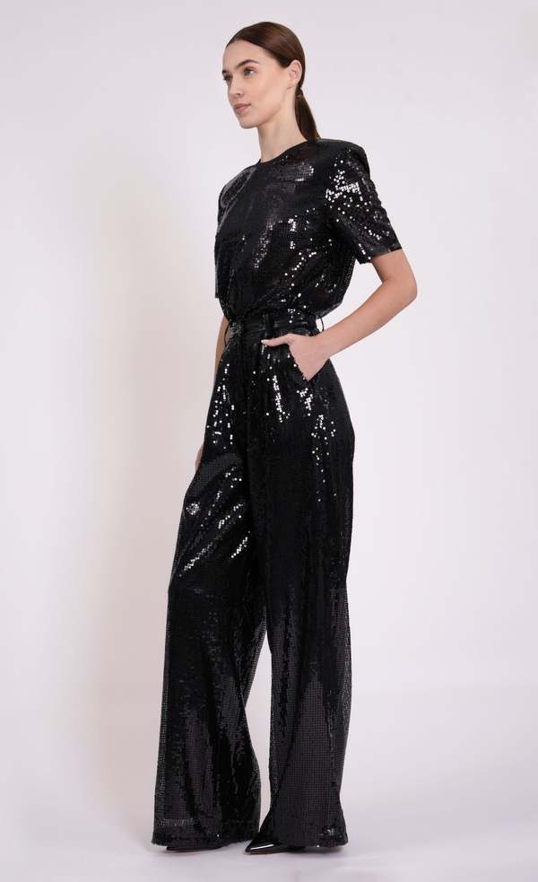 Gracie Sequin Top - Black | Nonchalant The Label