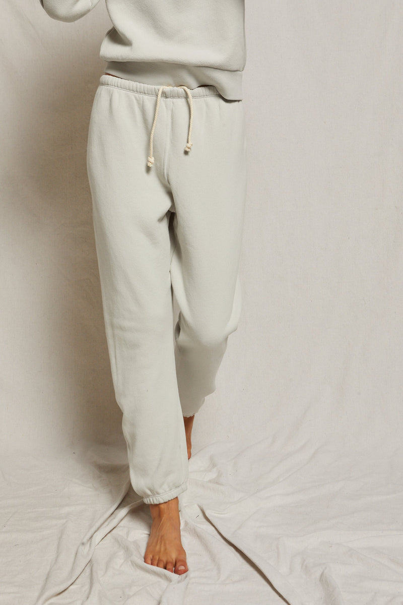 stevie fleece easy sweatpant | chalk