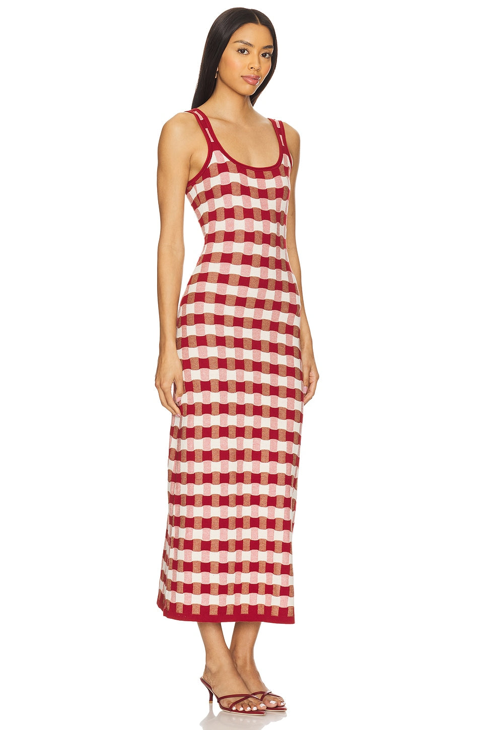 House Of Sunny Picnic Hockney Dress In Red Check