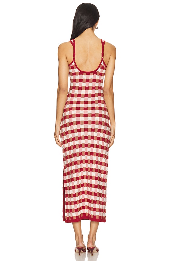 House Of Sunny Picnic Hockney Dress In Red Check