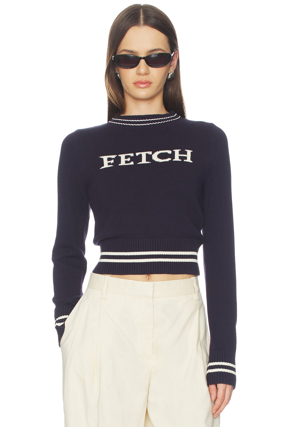 House Of Sunny Fetch Sweater In Navy