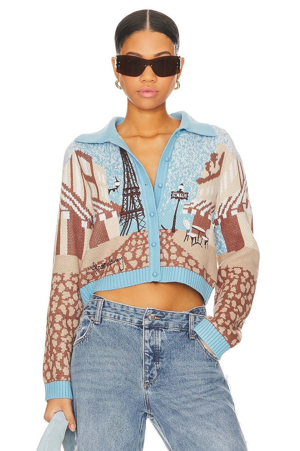 House Of Sunny Rendezvous Tripper Cardigan In Multi