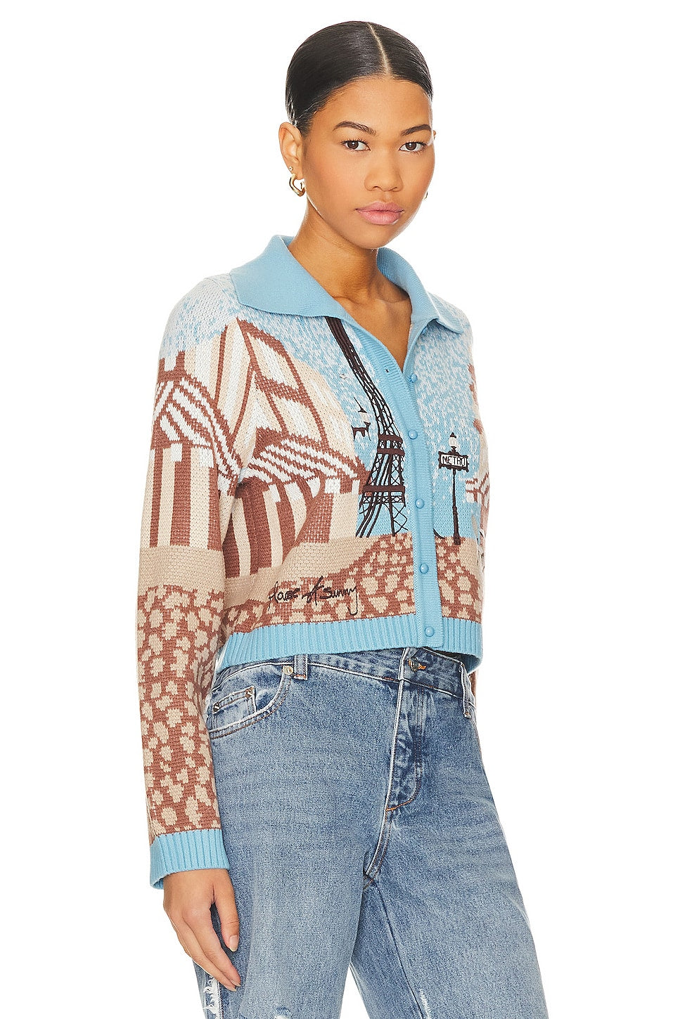 House Of Sunny Rendezvous Tripper Cardigan In Multi