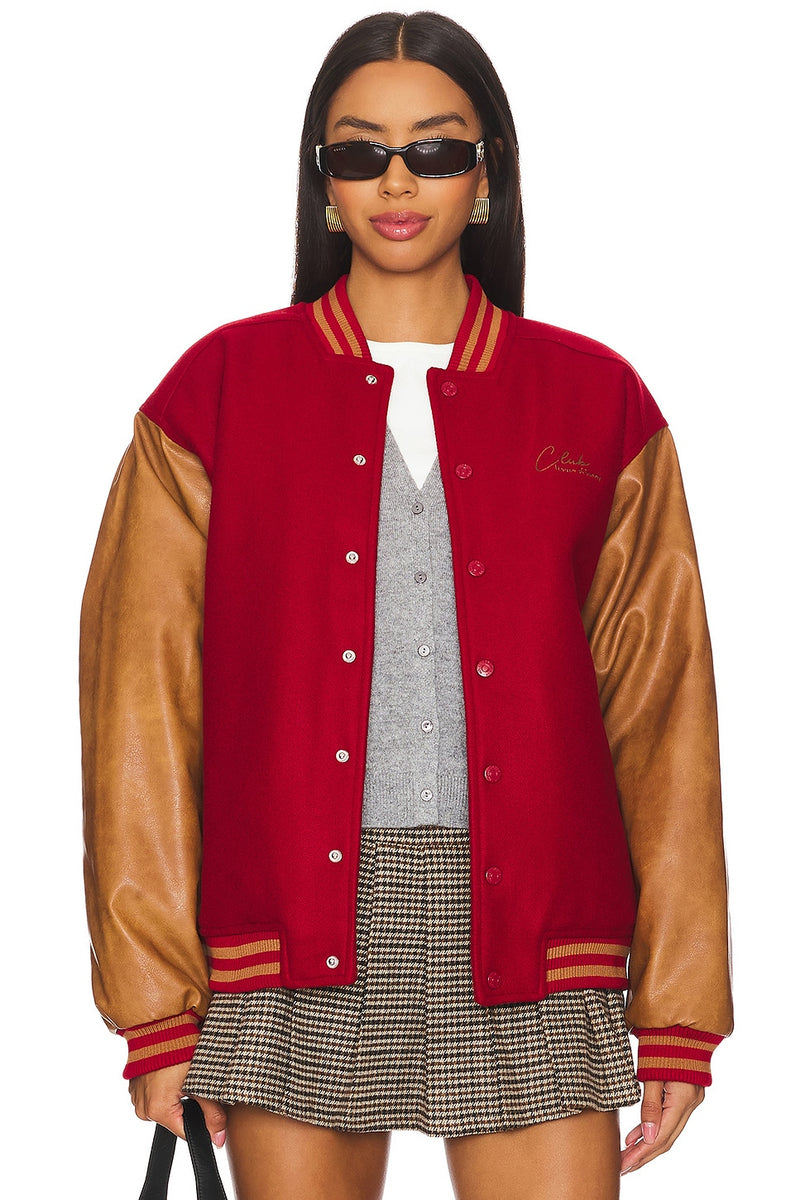 House Of Sunny The Club Varsity Bomber In Multi