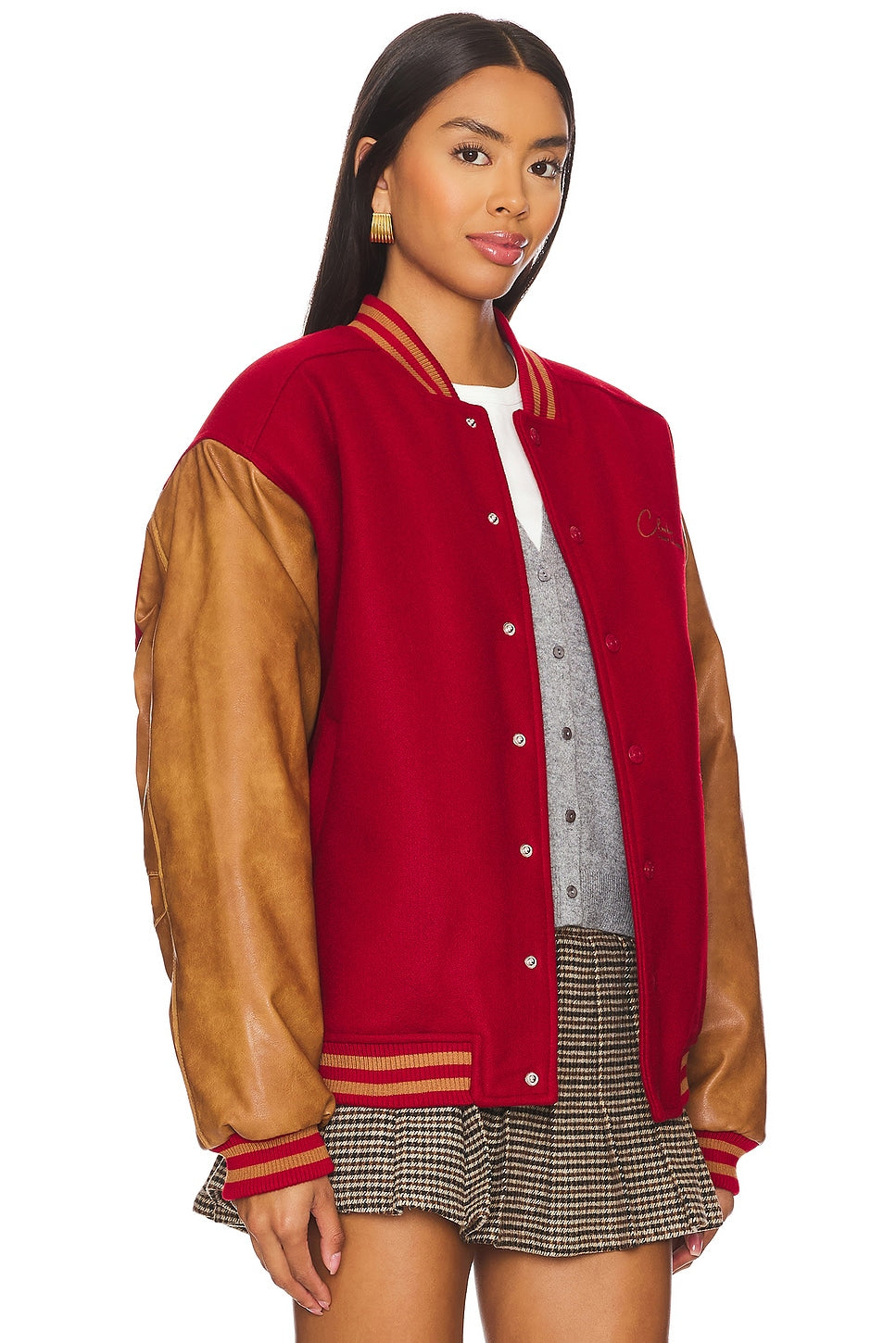 House Of Sunny The Club Varsity Bomber In Multi