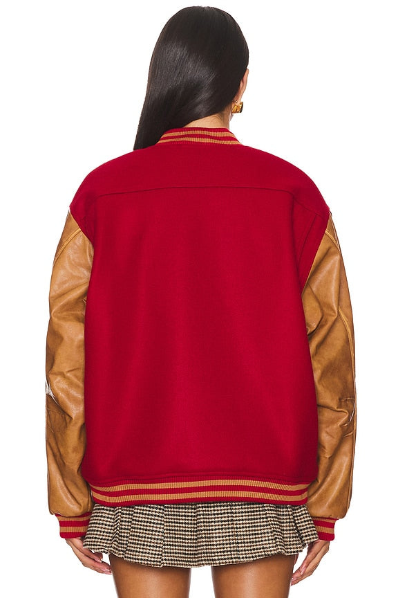 House Of Sunny The Club Varsity Bomber In Multi