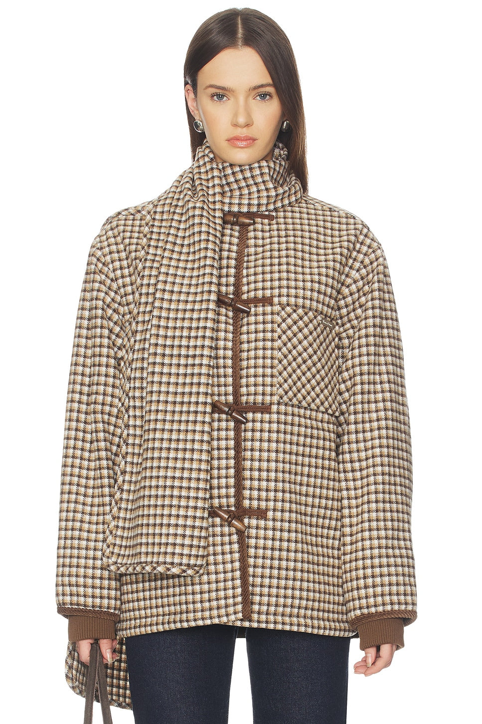 House Of Sunny Retro Blanket Jacket In Blonde Multi