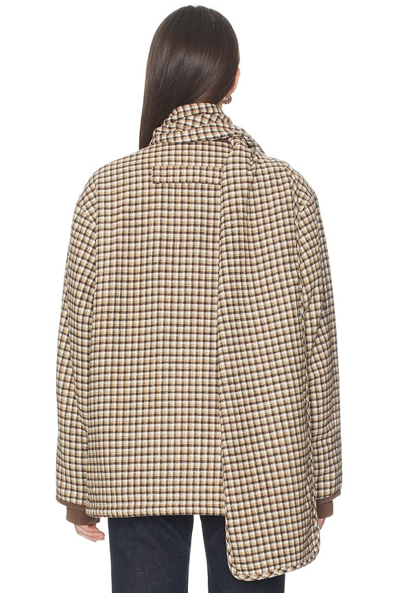 House Of Sunny Retro Blanket Jacket In Blonde Multi