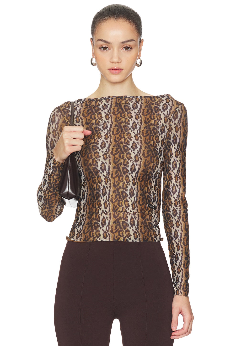 House Of Sunny Leopard Layered Long Sleeve In Multi